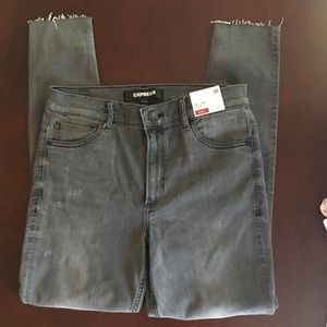 Express gray ankle legging jeans size 8